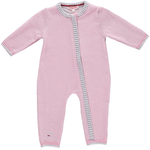 Merino Zip-Up Baby Daysuit - Rose - Scarlet Ribbon Merino