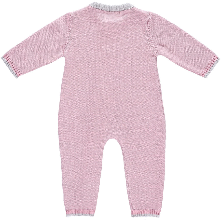 Merino Zip-Up Baby Daysuit - Rose - Scarlet Ribbon Merino