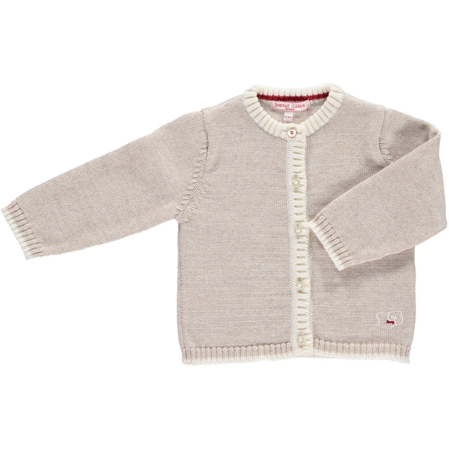 Merino Baby Cardigan & Leggings Set - Oatmeal - Scarlet Ribbon Merino