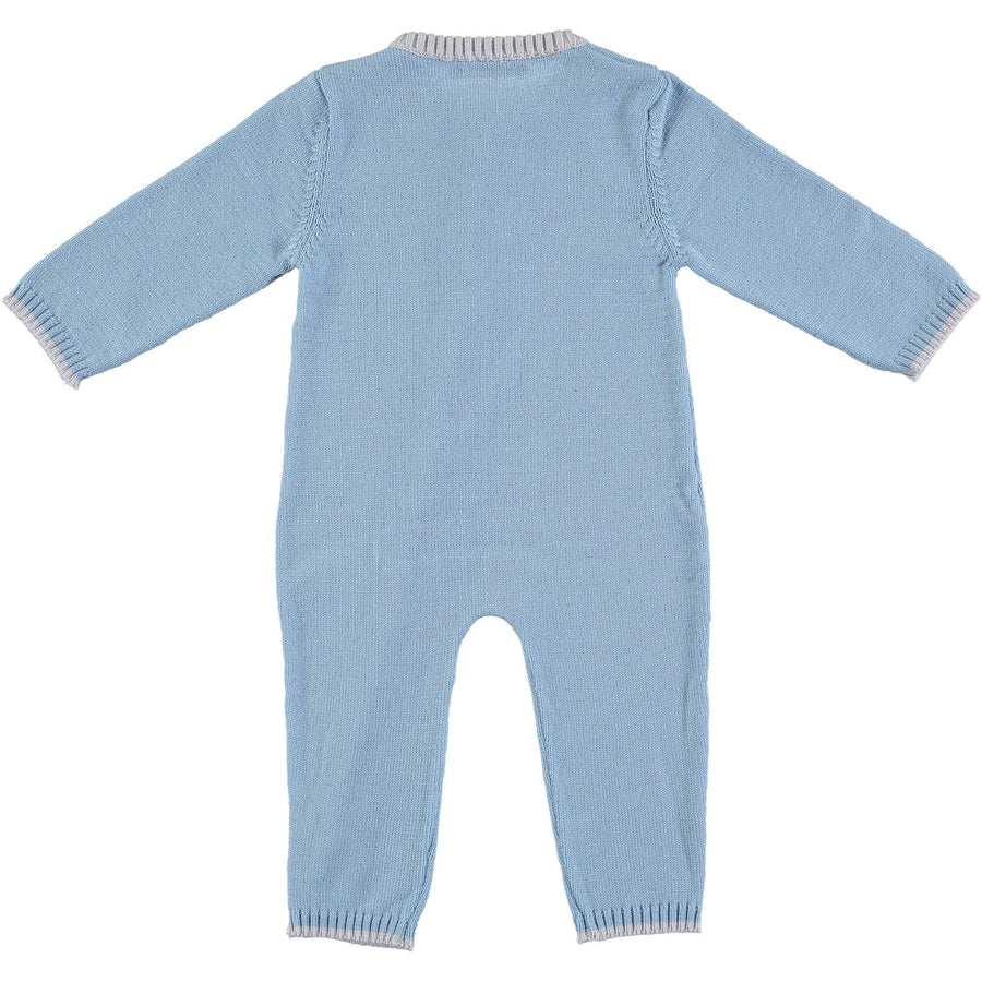 Merino Zip-Up Baby Daysuit - Beau Blue - Scarlet Ribbon Merino