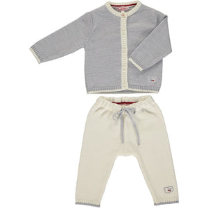 Merino Baby Cardigan & Leggings Set - Mist - Scarlet Ribbon Merino