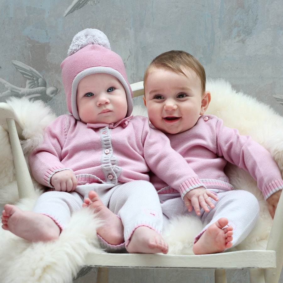 Merino Baby Cardigan & Leggings Set - Rose - Scarlet Ribbon Merino