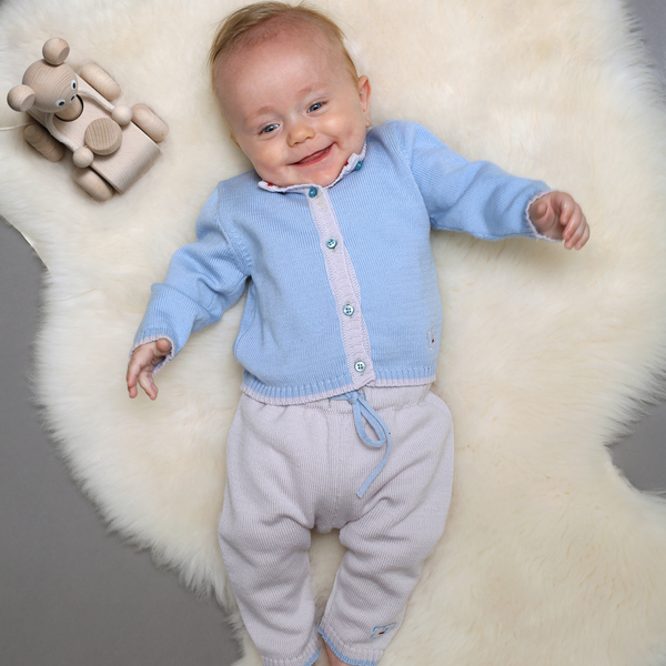 Baby cardigan blue cheap