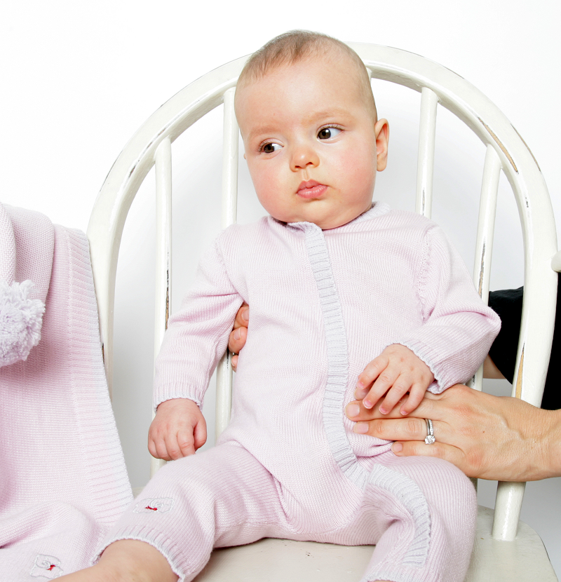 Merino Zip-Up Baby Daysuit - Petal - Scarlet Ribbon Merino