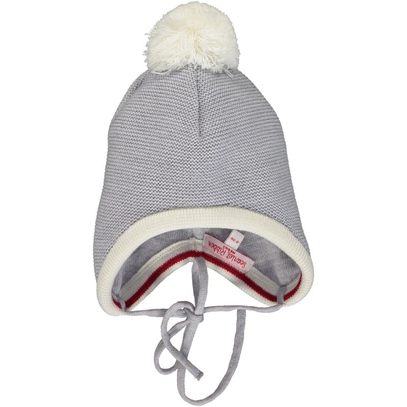 Merino Baby Pom Pom Hat - Mist - Scarlet Ribbon Merino