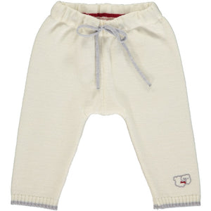 Merino Knitted Baby Leggings - White & Mist - Scarlet Ribbon Merino