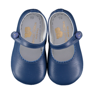 Soft Leather Baby 'Lucy' Shoes - French Navy - Scarlet Ribbon Merino
