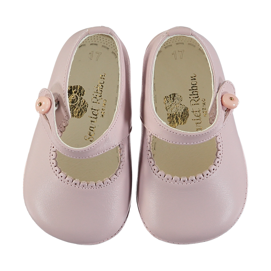 Soft Leather Baby 'Lucy' Shoes - Rosa - Scarlet Ribbon Merino